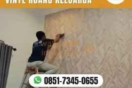 JASA PASANG WALLPAPER VINYL RUANG KELUARGA  