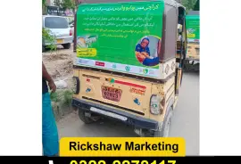 Outdoor Rickshaw Advertising Agency - 03222278117