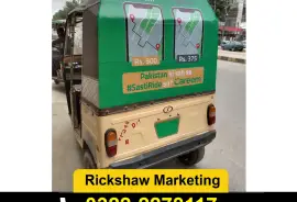 Outdoor Rickshaw Advertising Agency - 03222278117