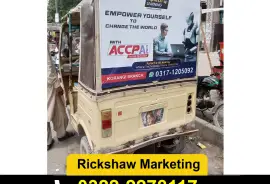 Outdoor Rickshaw Advertising Agency - 03222278117