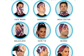 Pull-over Face Scarf Mask Bandanas with Multiple Uses: Chic & Adaptable