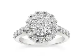 Yes, by Martin Binder Diamond Halo Engagement Ring
