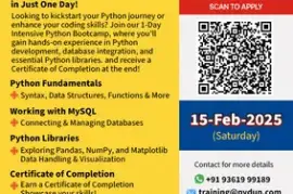 1-Day Python Bootcamp Training in Madurai