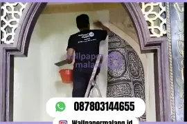 TUKANG PASANG WALLPAPER CUSTOM DEKORASI MASJID DI MALANG  