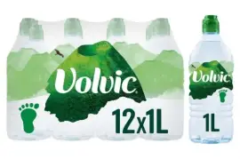 Bulk Volvic Natural Mineral Water Sports Cap 1L Supplier in Preston, UK