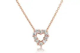 18k Gold Tiny Treasures Diamond Heart Necklace