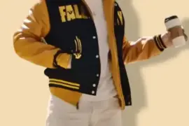 Ryan Gosling The Fall Guy Black and Yellow Varsity Jacket