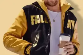 Ryan Gosling The Fall Guy Black and Yellow Varsity Jacket