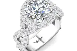 FlyerFit 14K White Gold Encore Engagement Ring