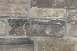 Une cheminée extérieure spectaculaire et des murs intérieurs pleins
