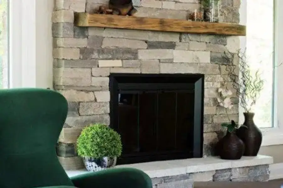 Fireplace stone refacing is easier and more affordable than people think