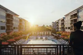 Stunning 3D Animation Studio in Dallas: Condominium Exterior & Pool Des