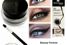 Black Gel Eyeliner Define + Smudge (2 Brushes in 1) - Beauty Forever London