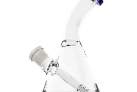 Bent Stem Mini Water Pipe with Perc - 5.5 Inch