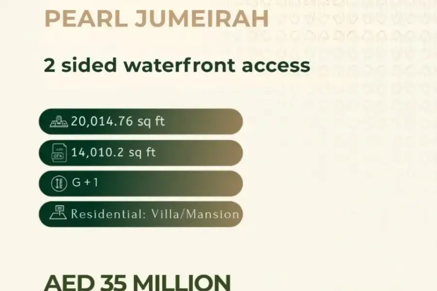 Real Estate Broker UAE – Build Your Dream Villa on Pearl Jumeirah Waterfron