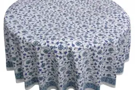 Round Table Cover Cloth | Hand Block Printed