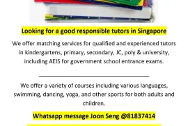 Looking for a good responsible tutors in Singapore