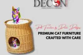 Pet Furniture: Handwoven with Natural Cane, Made in Indonesia by Decon Desi