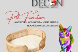 Pet Furniture: Handwoven with Natural Cane, Made in Indonesia by Decon Desi