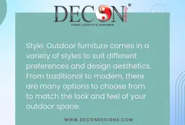 The characteristics of outdoor furniture?