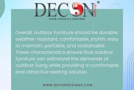 The characteristics of outdoor furniture?