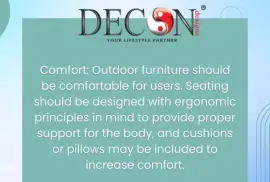 The characteristics of outdoor furniture?