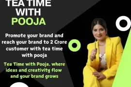 Teatime with Pooja is a celebrity talk show for advertisement