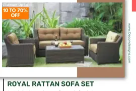 Transform Your Space with the Royal Rattan Sofa Set