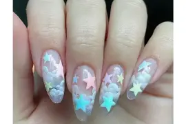 Custom Reusable Handmade Long Glitter Almond Nails